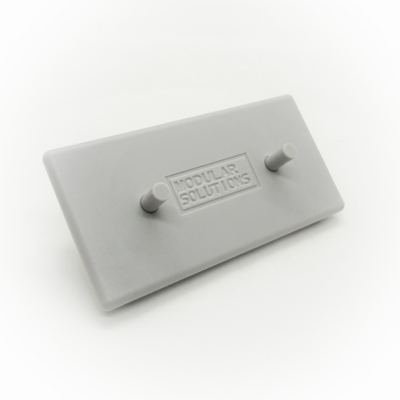 60-020-2 MODULAR SOLUTIONS POLYAMIDE PART END CAP 45MM X 90MM LIGHT GRAY